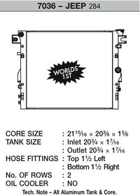 CSF 07-12 Jeep Wrangler (JK) Heavy Duty (AT & MT) All-Aluminum Radiator
