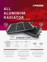 CSF 94-99 Ferrari F355 High-Performance All-Aluminum Radiator (RH)