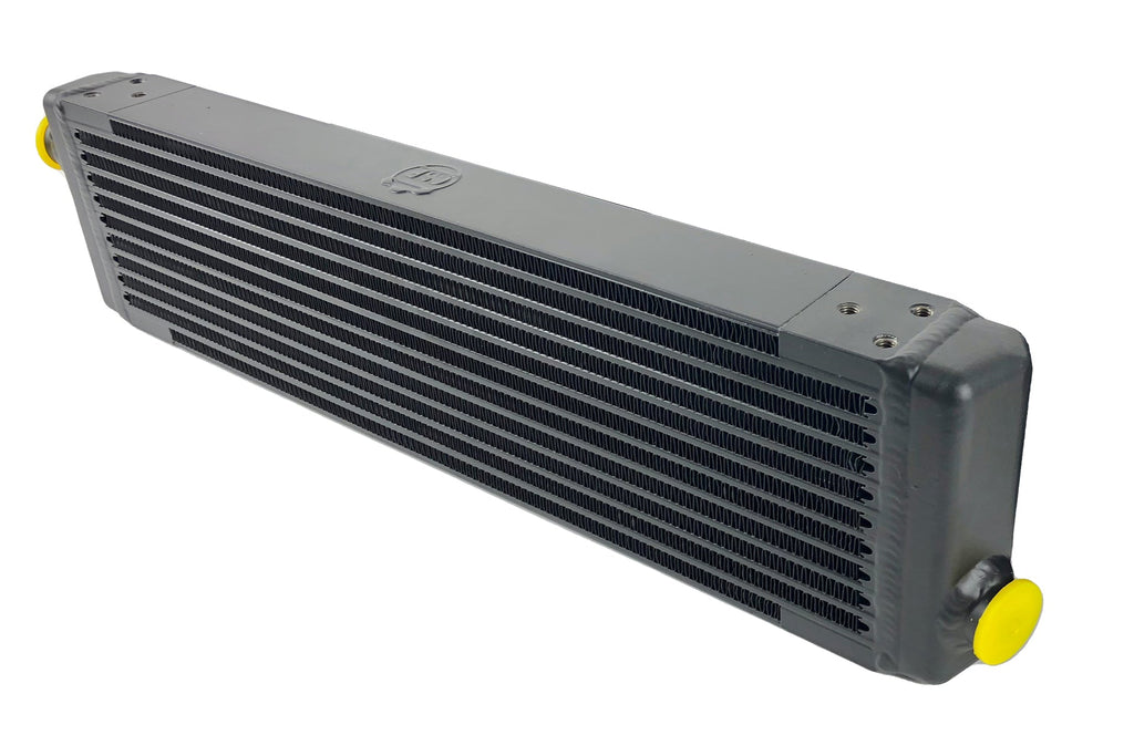 CSF Universal Single-Pass Oil Cooler w/ Direct Fitment for Porsche 911 center front oil cooler (RSR Style) - M22 x 1.5 connections - 24L x 5.75H x 2