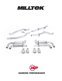 Milltek Sport Cat Back Porsche Cayenne 958 Turbo Cup Style