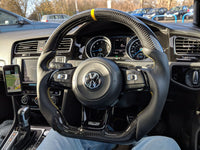 VW Golf MK7/7.5 GTI & R - Carbon Fibre Steering Wheel (LED Race Display)