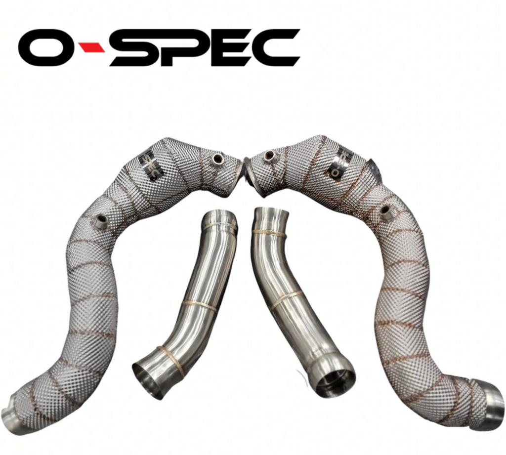O-SPEC - AMG C63S W205 C205 CATTED DOWNPIPES HEATSHIELDED - C63S