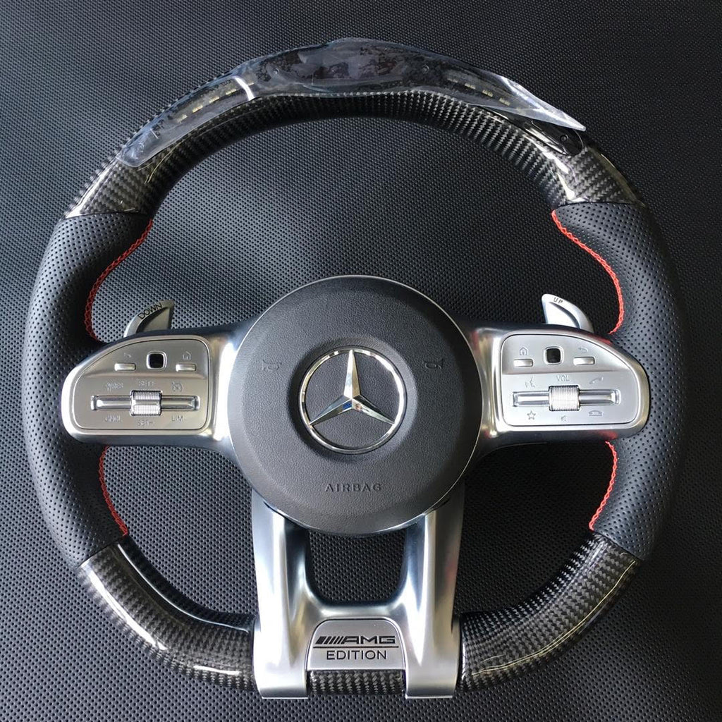 Mercedes C63 AMG - Carbon Fibre Steering Wheel – (LED Race Display) - Updated Steering Wheel